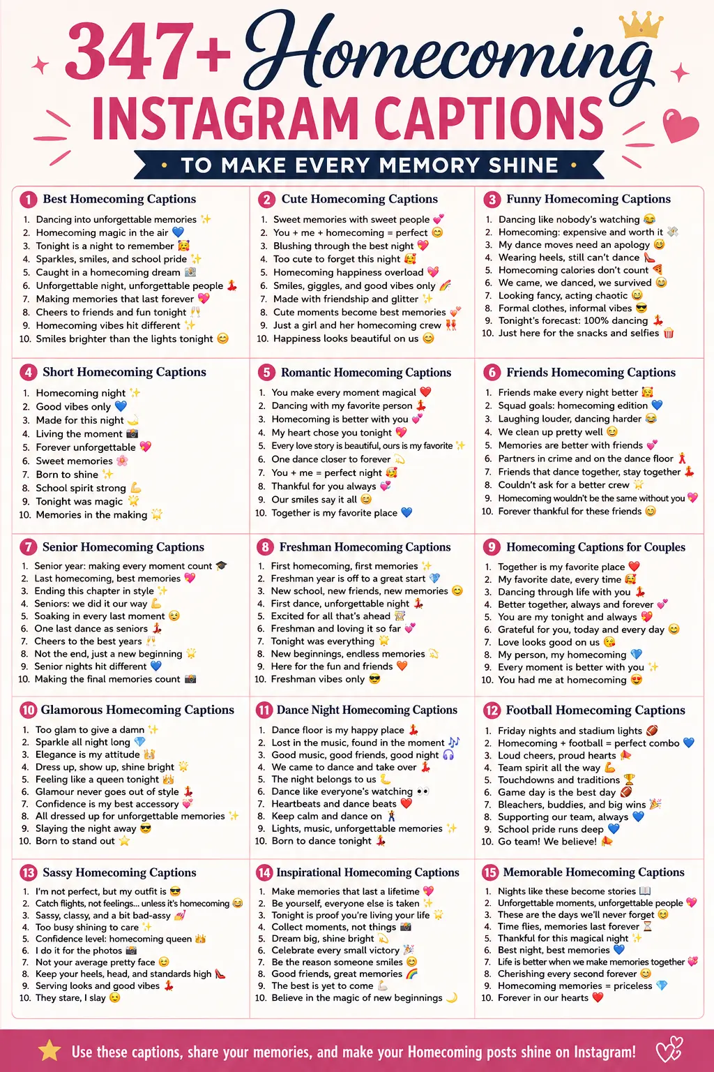 homecoming Instagram caption