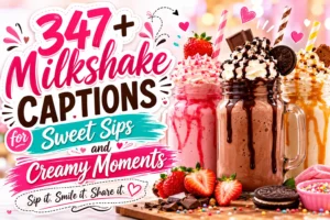 milk shake caption