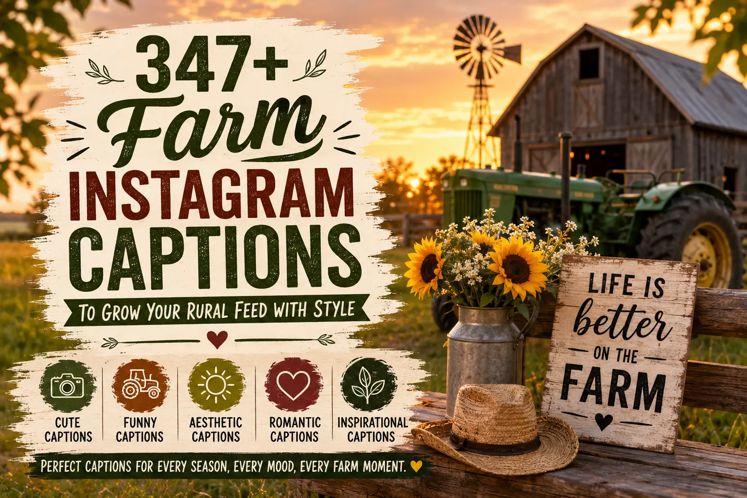 farm instagram captions