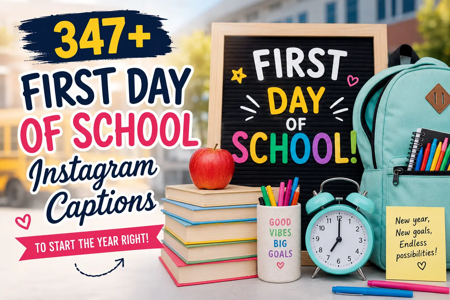 first day of school caption