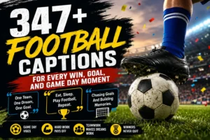 football caption
