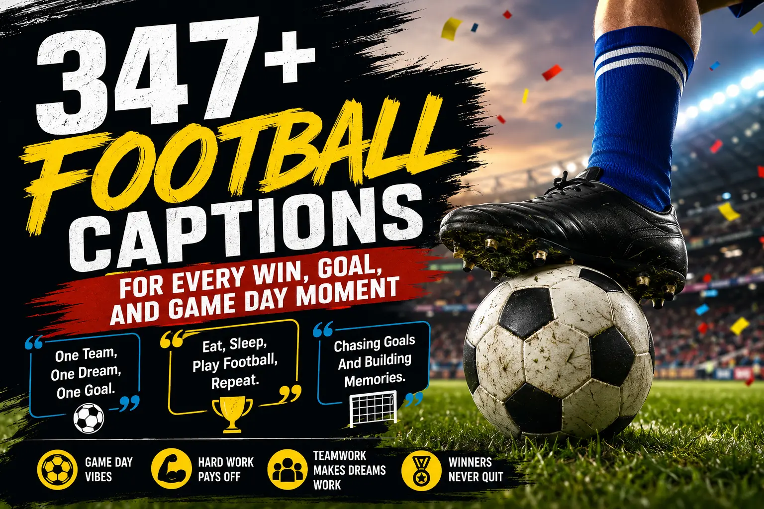 football caption