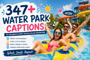 water park captions